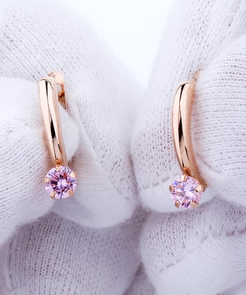 Auksiniai auskarai su cirkoniais  - Goldinga