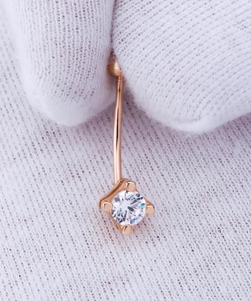 Auksinis auskaras į bambą  - Goldinga