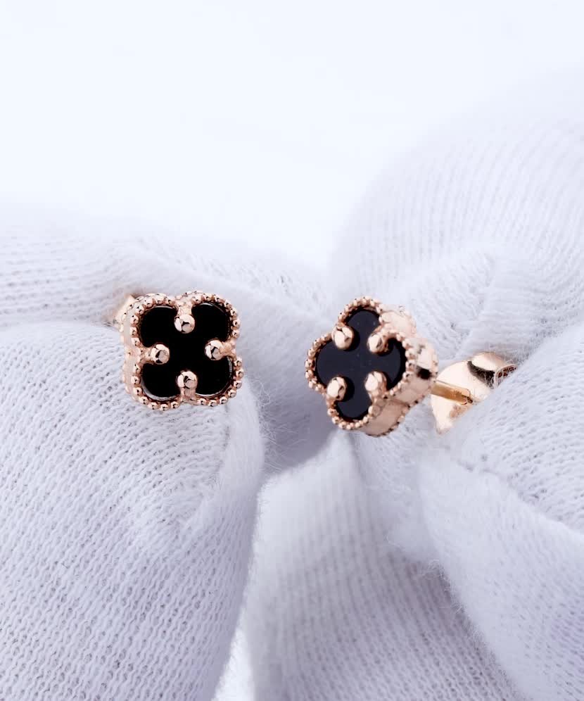 Auksiniai auskarai su emale  - Goldinga