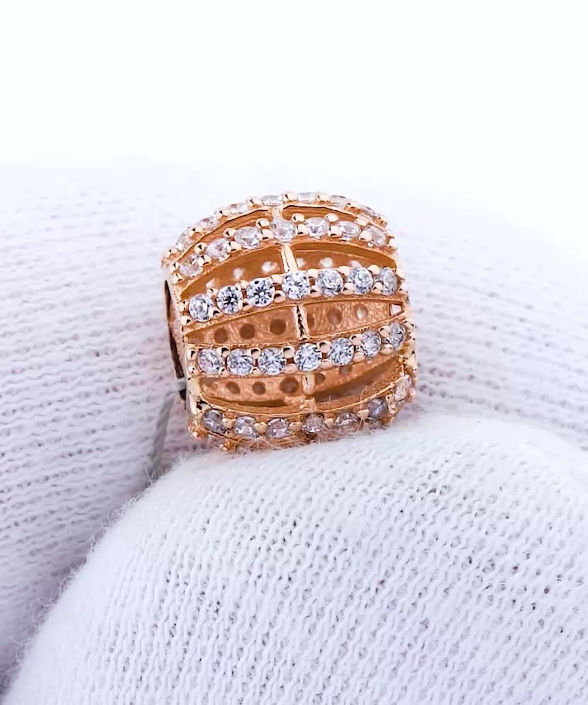 Auksinis pakabukas su cirkoniais "bačkutė"  - Goldinga