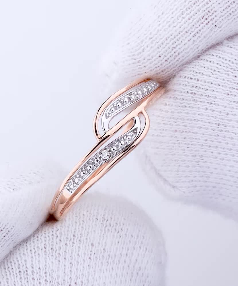 Auksinis žiedas su deimantais - Auksiniai Žiedai su brangakmeniais - Goldinga