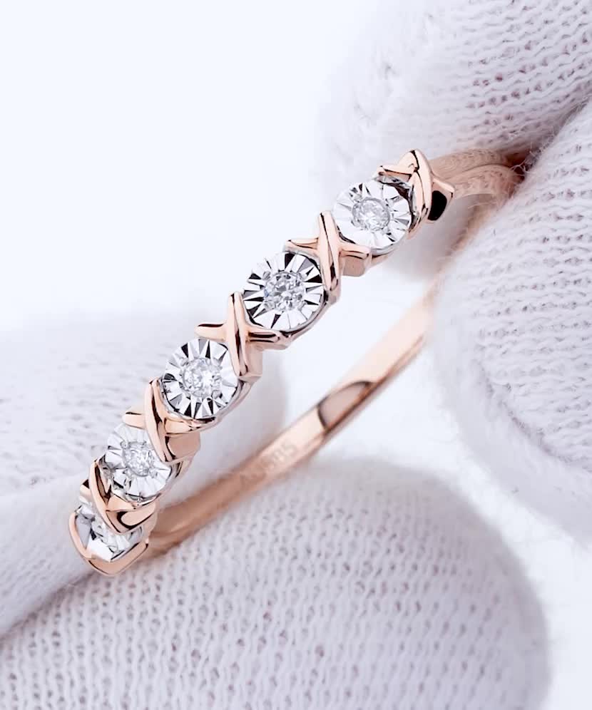 Auksinis žiedas su briliantais  - Goldinga