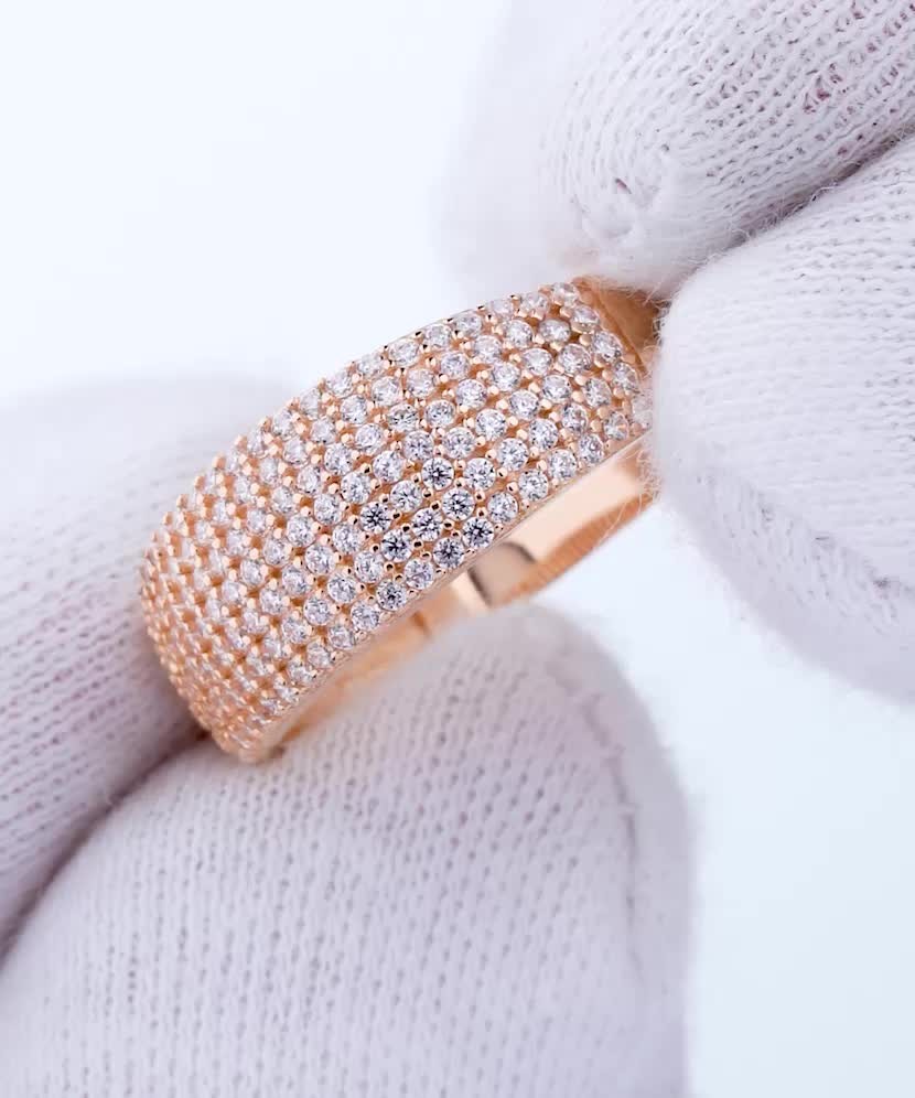 Auksinis žiedas su cirkoniais  - Goldinga