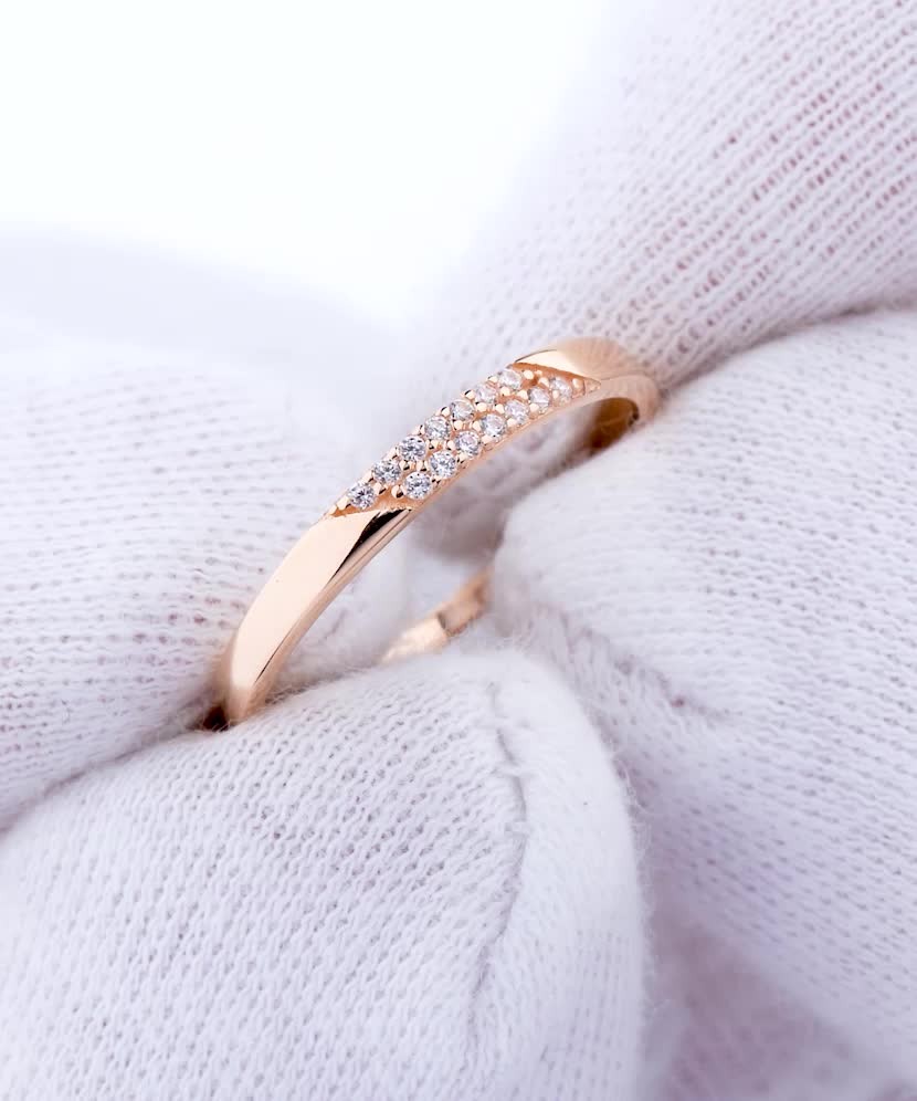 Auksinis žiedas su cirkoniais  - Goldinga