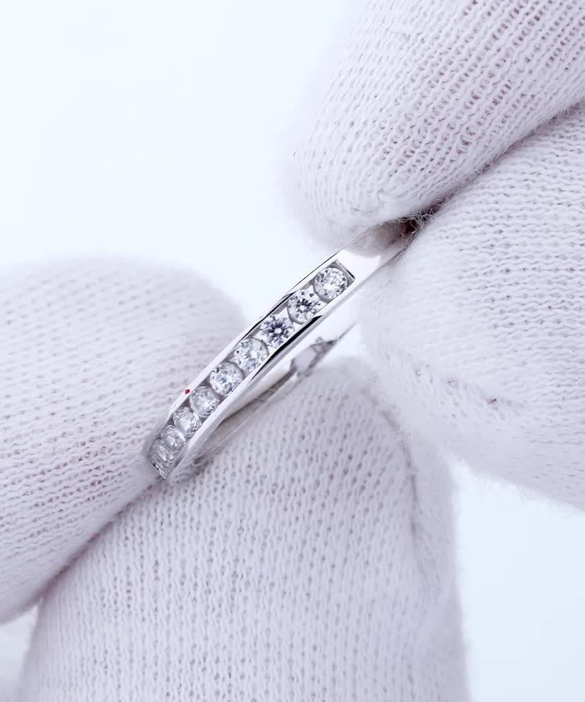 Balto aukso žiedas su cirkoniais  - Goldinga