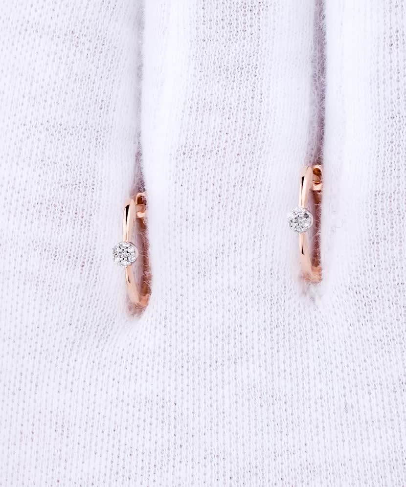 Auksiniai auskarai su deimantais  - Goldinga