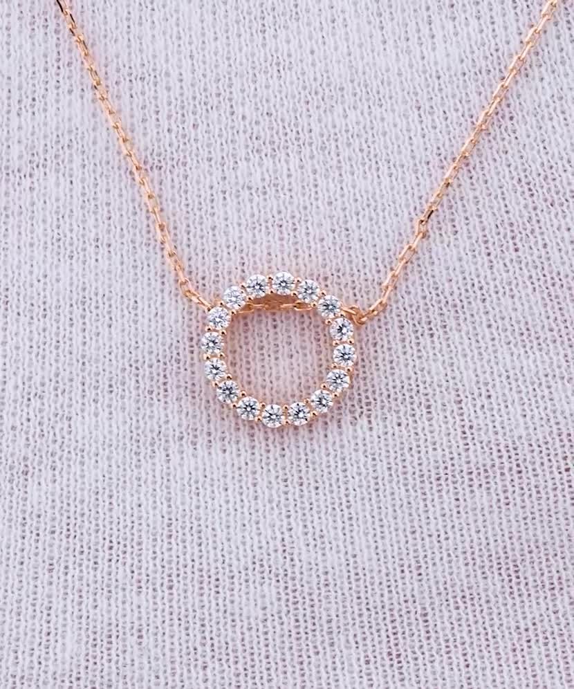 Auksinė grandinėlė su cirkonio pakabuku  - Goldinga