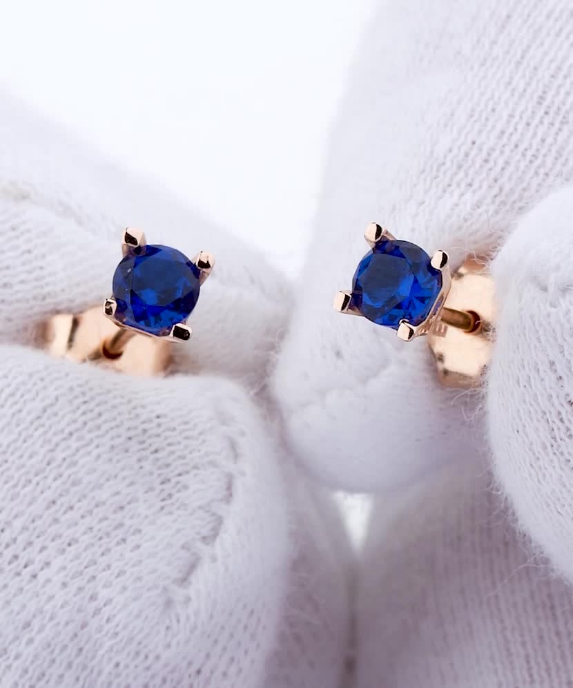 Auksiniai auskarai su cirkoniais  - Goldinga