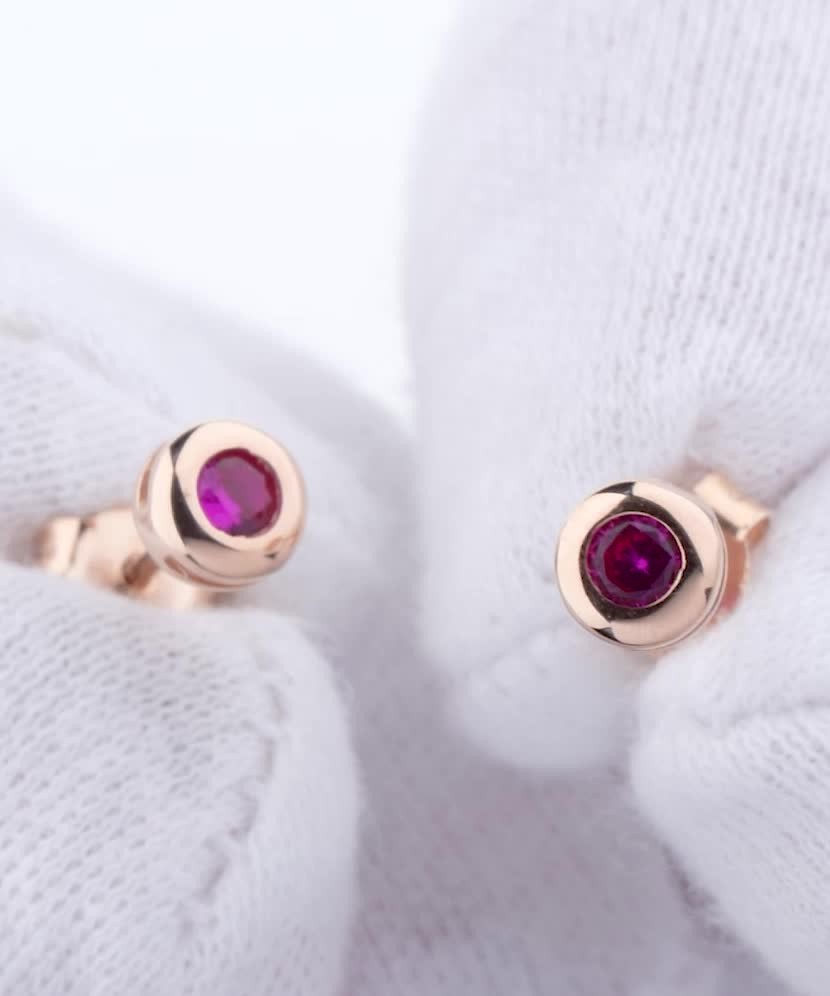 Auksiniai auskarai su cirkoniais  - Goldinga