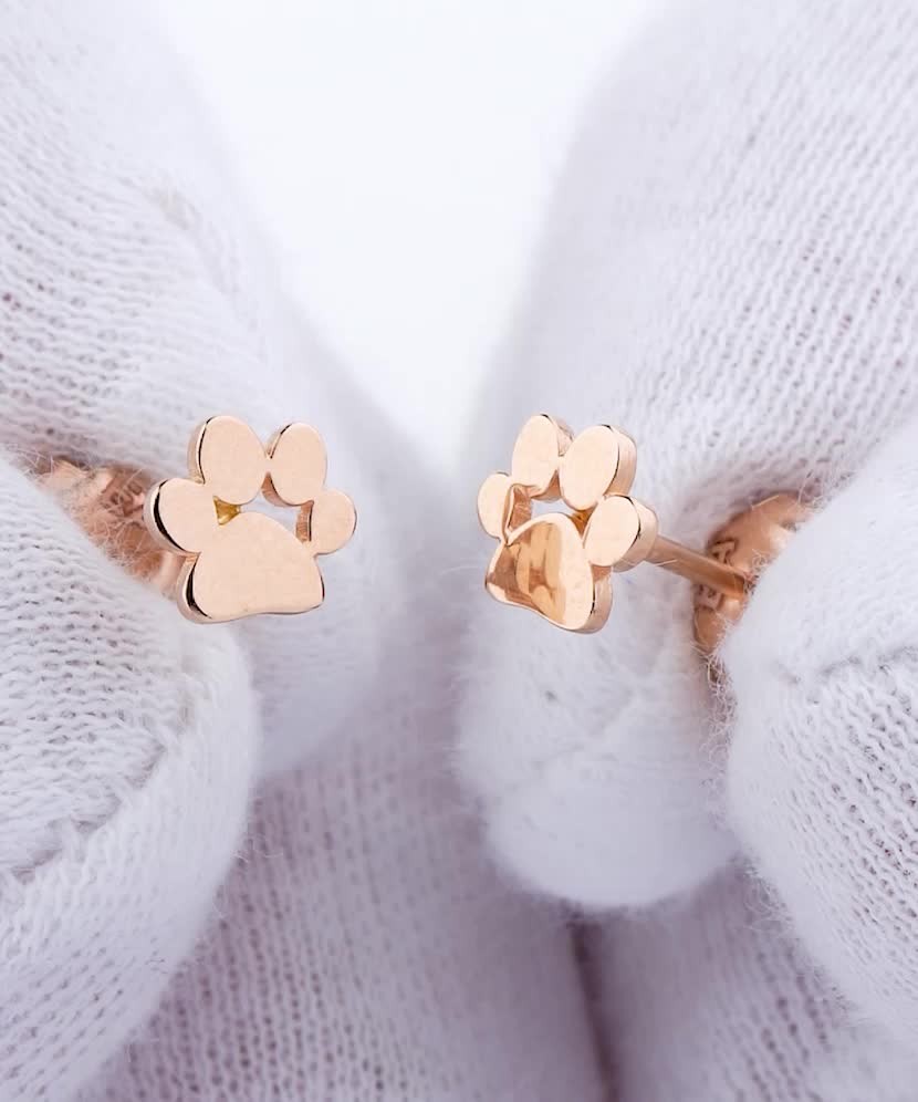 Auksiniai auskarai "Pėdutė"  - Goldinga