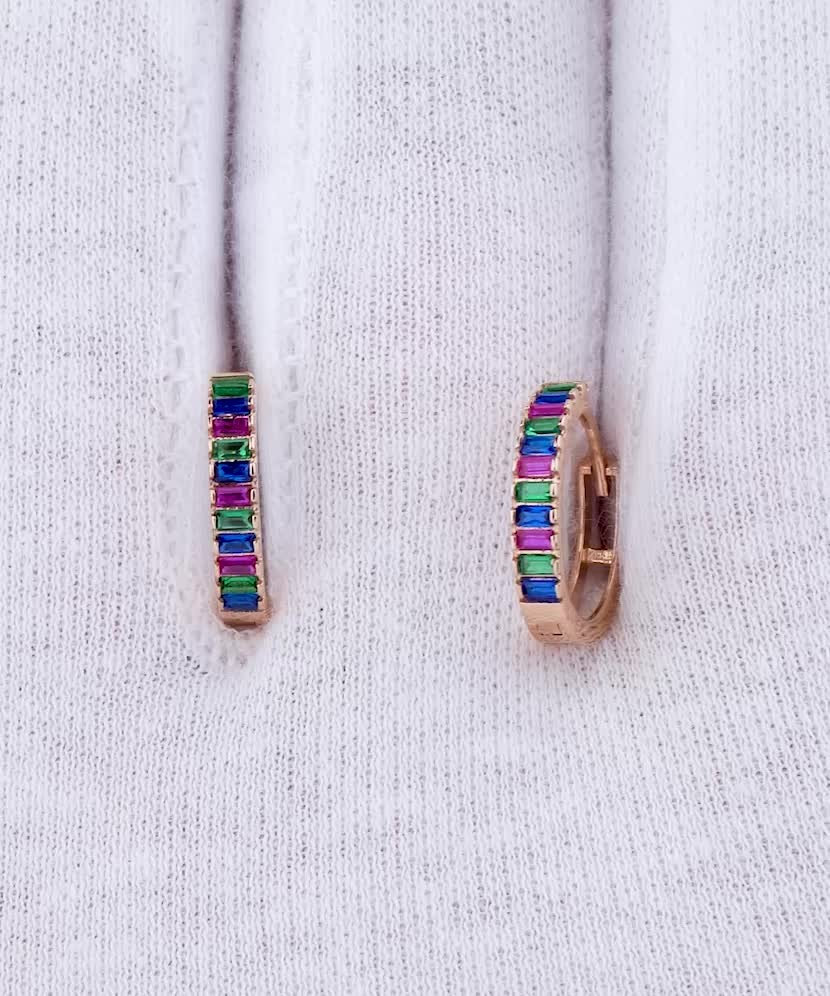 Auksiniai auskarai su cirkoniais  - Goldinga