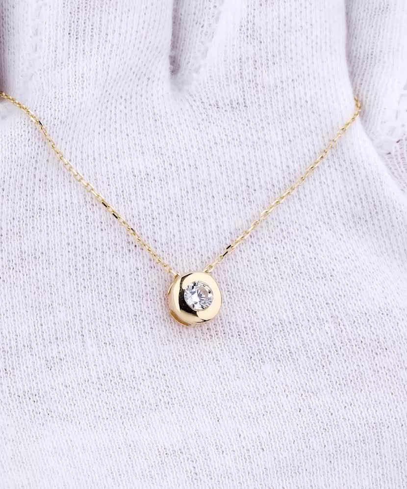 Geltono aukso Grandinėlė Su Cirkonio Pakabuku  - Goldinga