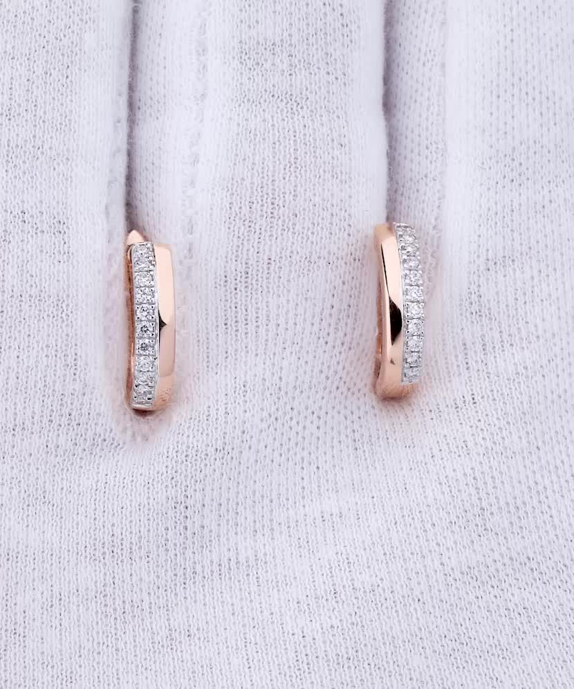 Auksiniai auskarai su briliantais  - Goldinga