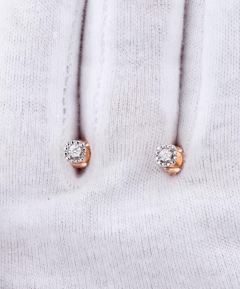 Auksiniai auskarai su briliantais  - Goldinga