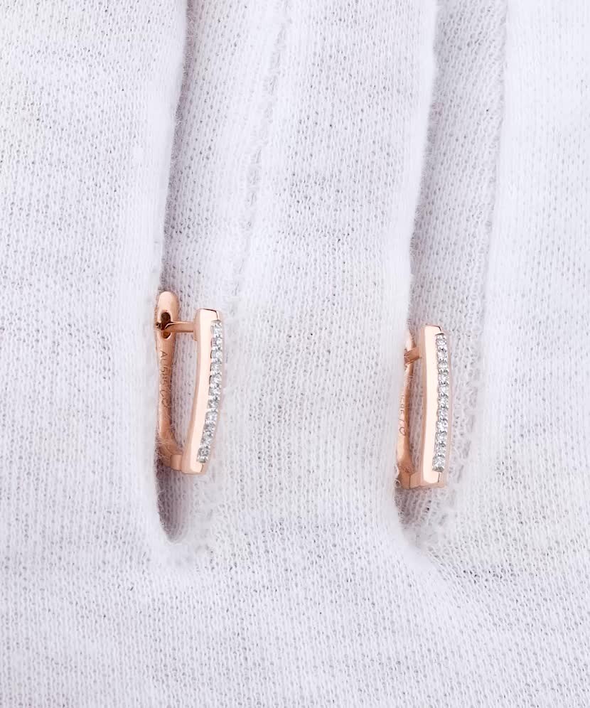 Auksiniai auskarai su briliantais - Auksiniai Auskarai su brangakmeniais - Goldinga