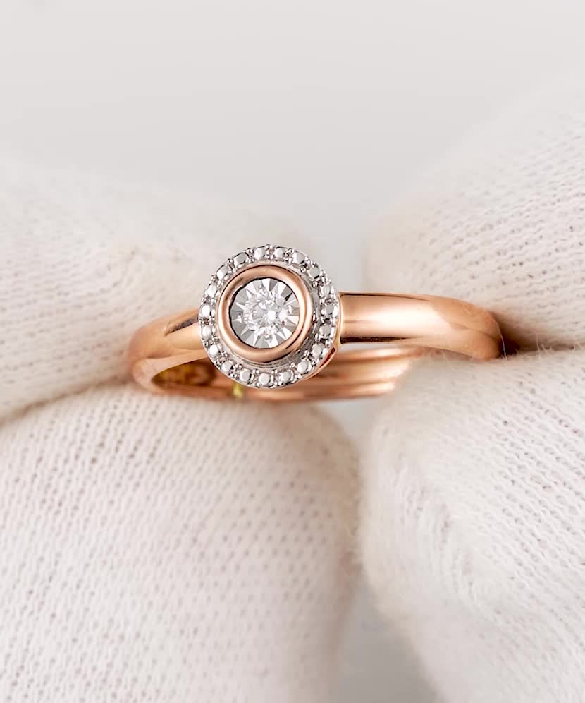 Auksinis žiedas su deimantais  - Goldinga