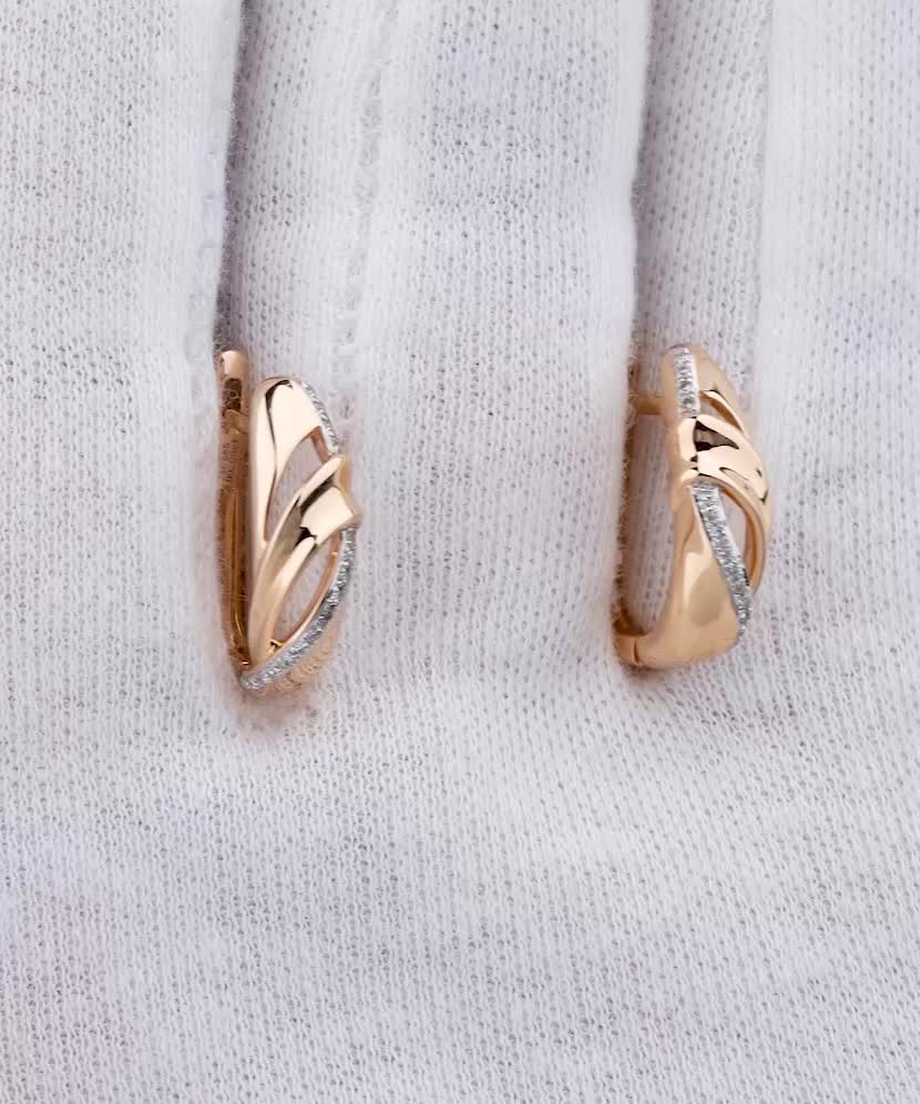 Auksiniai auskarai su deimantais - Auksiniai Auskarai su brangakmeniais - Goldinga