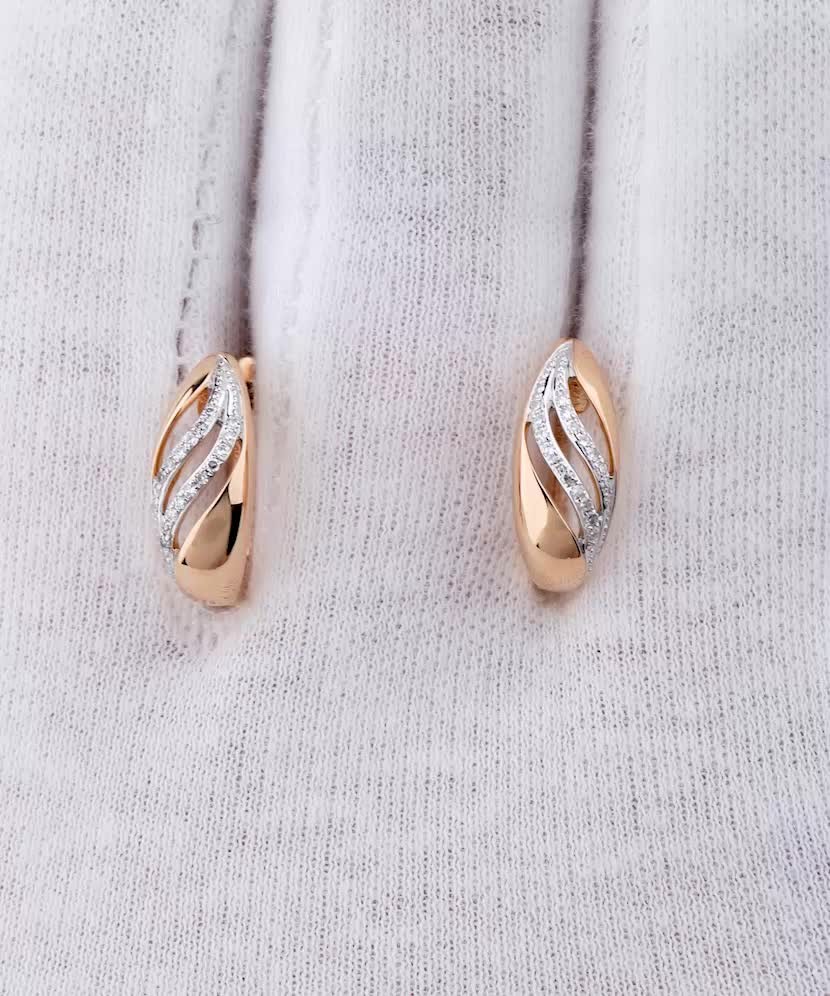 Auksiniai auskarai su deimantais - Auksiniai Auskarai su brangakmeniais - Goldinga