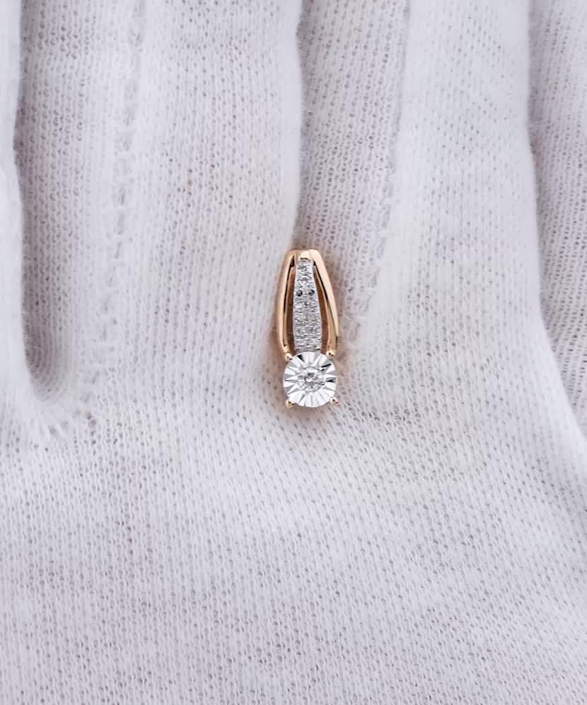 Auksinis pakabukas su deimantais - Pakabukai su brangakmeniais - Goldinga