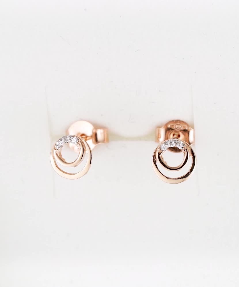 auksiniai auskarai su briliantais  - Goldinga