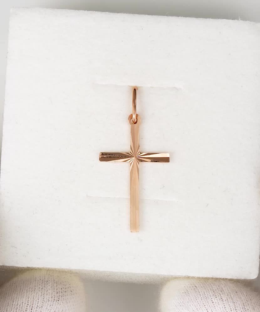 Auksinis pakabukas "Kryželis" - Auksiniai pakabukai - Goldinga