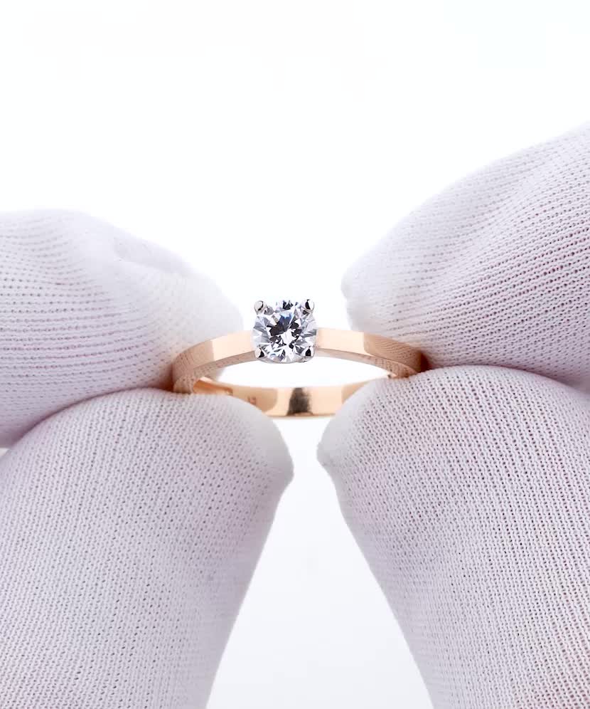 Auksinis žiedas su cirkoniu  - Goldinga