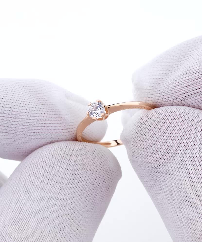 Auksinis žiedas su cirkoniu  - Goldinga