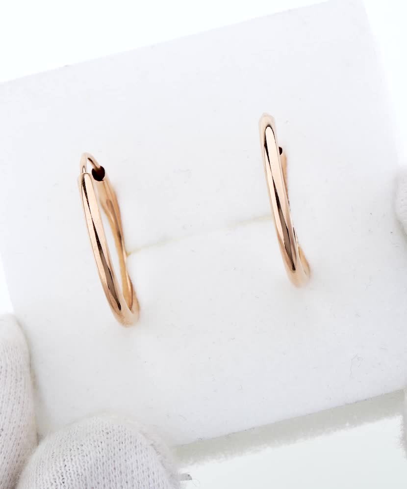 Auksiniai auskarai rinkutės 19mm - Perkamiausi - Goldinga