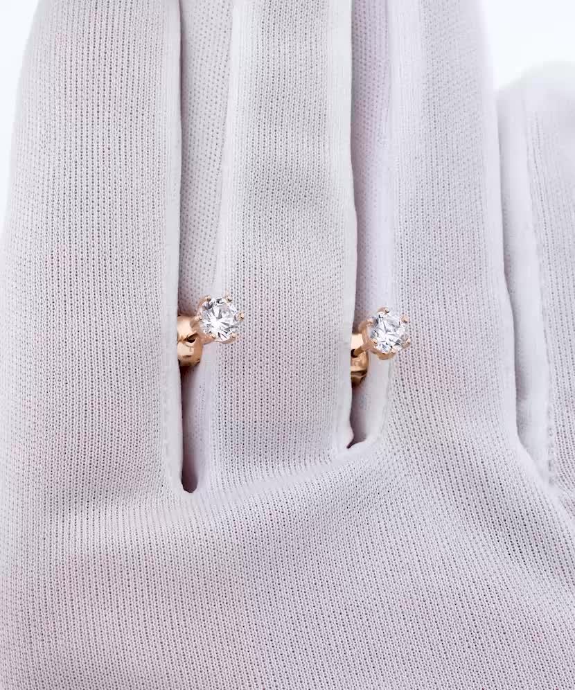 Auksiniai auskarai su cirkoniais - Perkamiausi - Goldinga