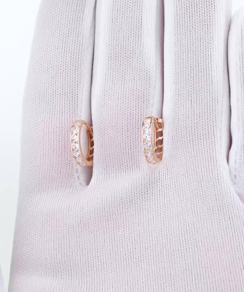 Auksiniai auskarai su cirkoniais - Auksiniai auskarai - Goldinga