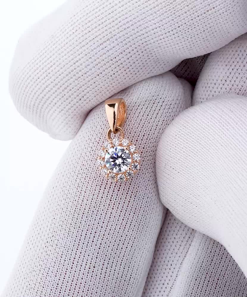 Auksinis pakabukas su cirkoniais - Auksiniai pakabukai - Goldinga