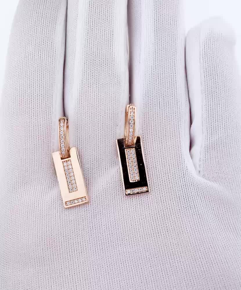 Auksiniai auskarai su cirkoniais - Auksiniai auskarai - Goldinga