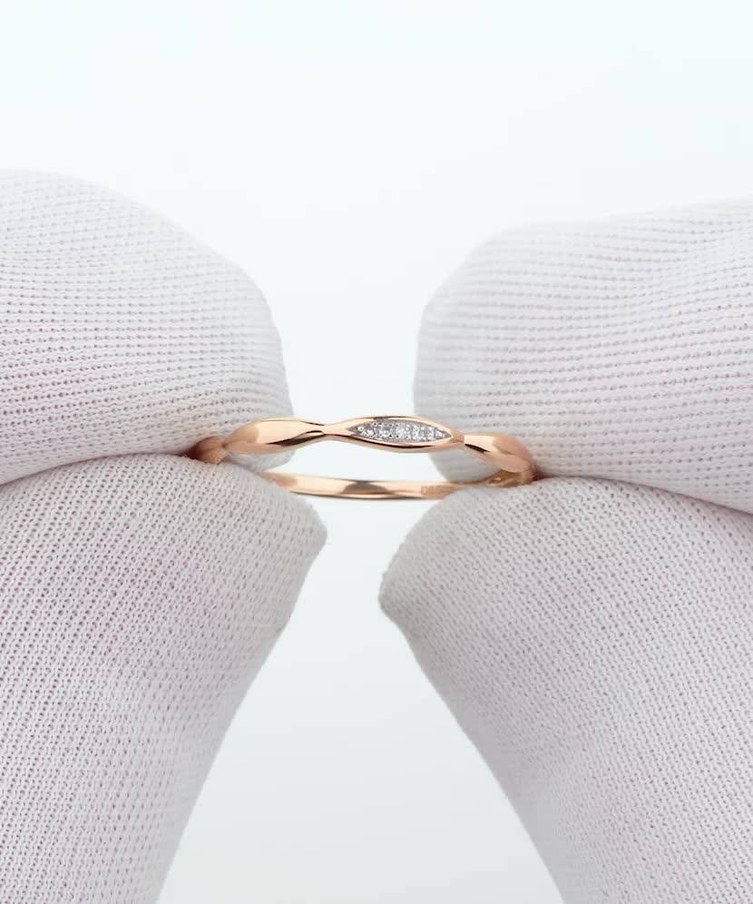 Auksinis žiedas su deimantais - Auksiniai Žiedai su brangakmeniais - Goldinga