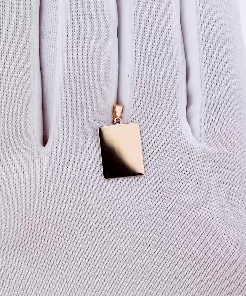 Auksinis pakabukas "Plokštelė" - Auksiniai pakabukai - Goldinga