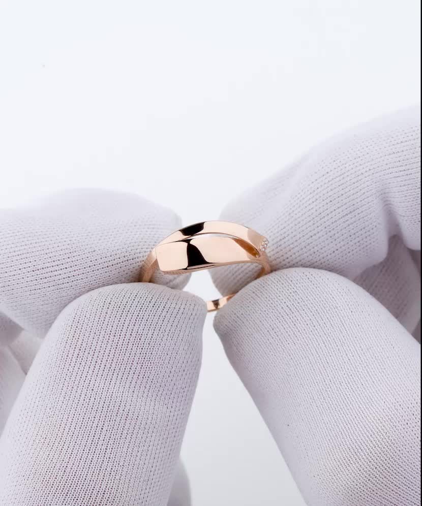 Auksinis žiedas su cirkoniais - Auksiniai žiedai - Goldinga