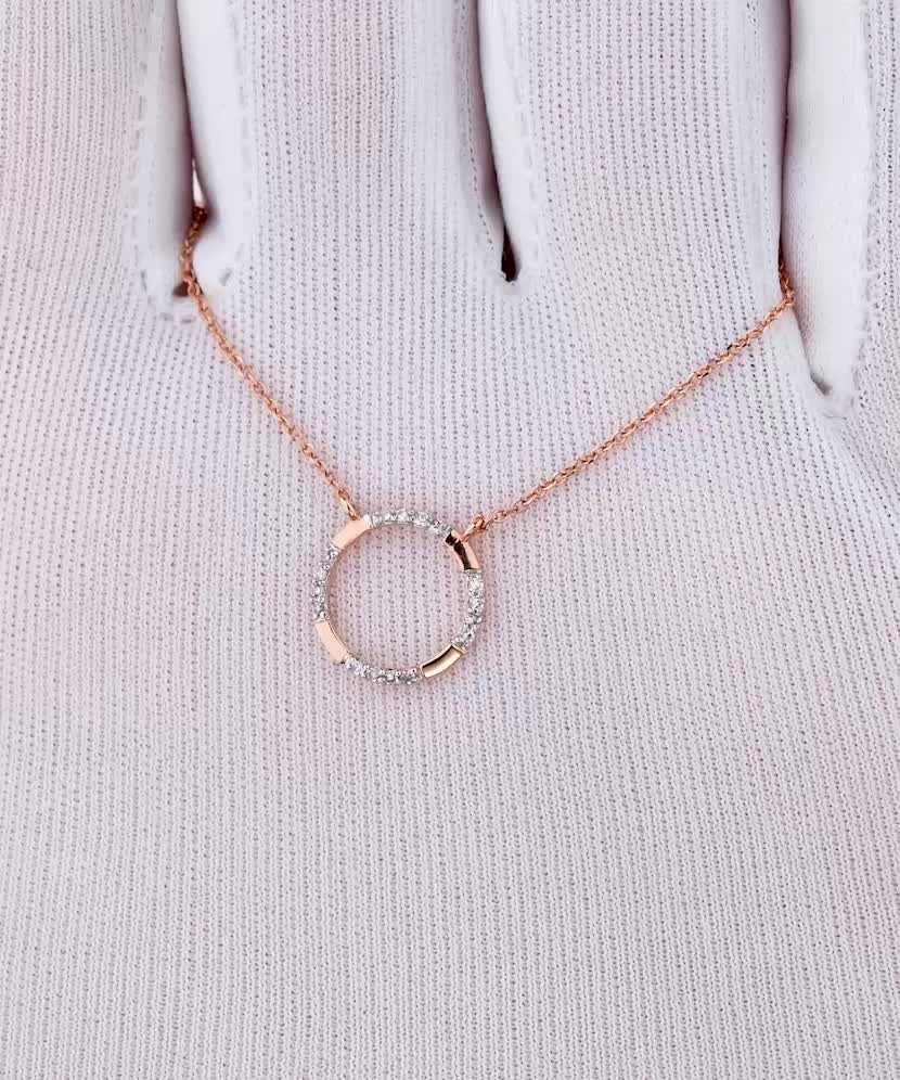 Auksinė Grandinėlė Su deimantiniu Pakabuku - Auksinės grandinėlės su pakabukais - Goldinga