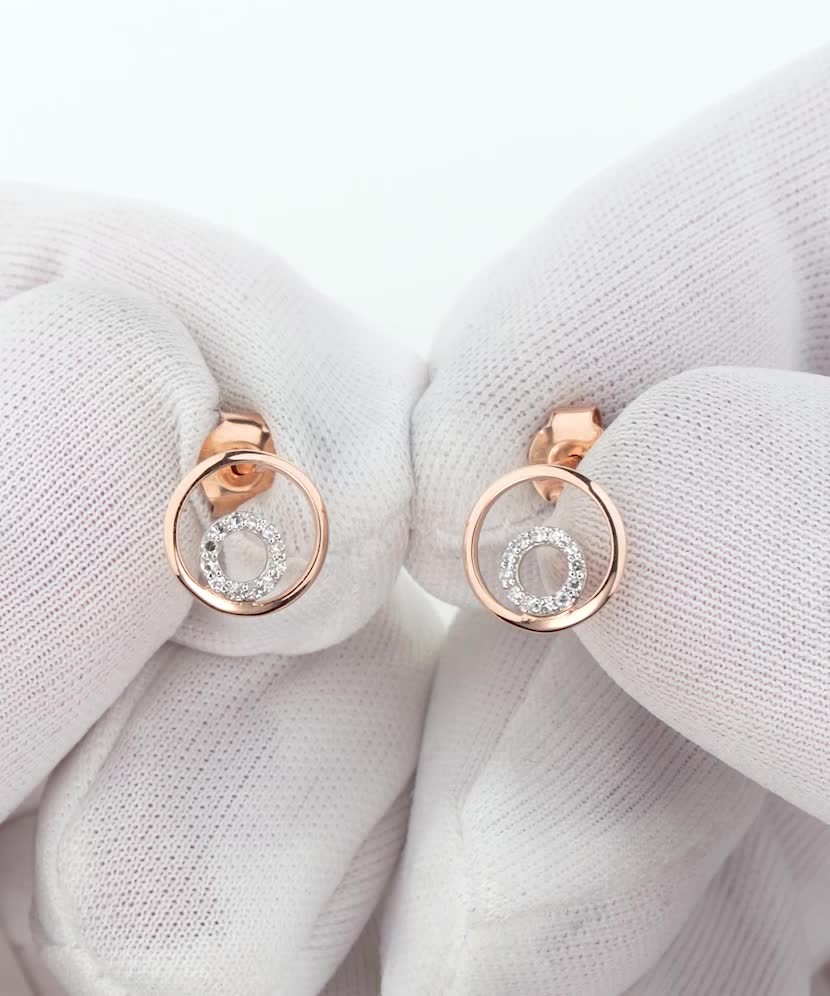 Auksiniai auskarai su deimantais - Auksiniai Auskarai su brangakmeniais - Goldinga