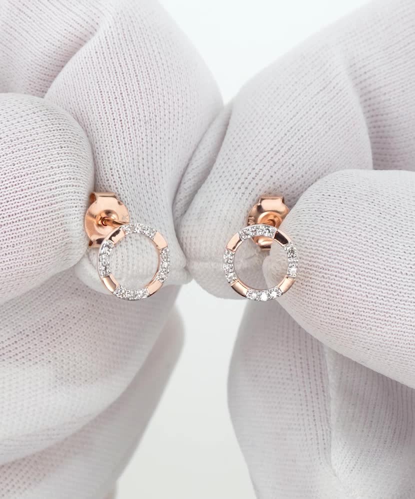 Auksiniai auskarai su deimantais - Auksiniai Auskarai su brangakmeniais - Goldinga