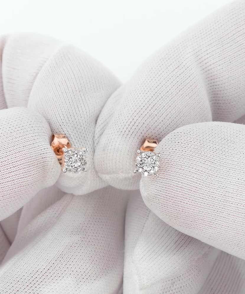 Auksiniai auskarai su deimantais - Auksiniai Auskarai su brangakmeniais - Goldinga