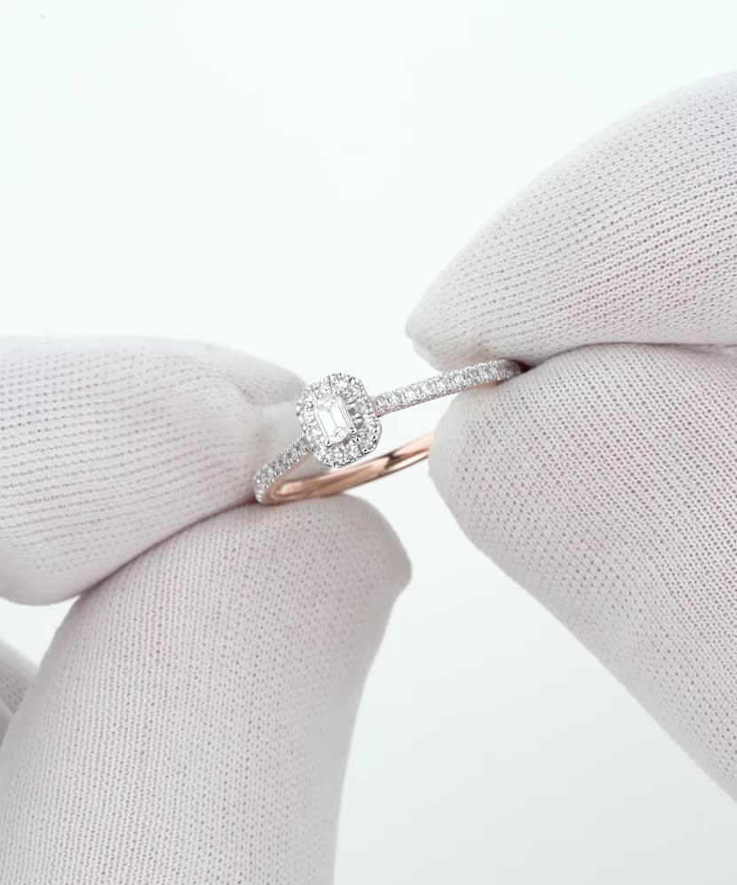 Auksinis žiedas su deimantais - Auksiniai Žiedai su brangakmeniais - Goldinga