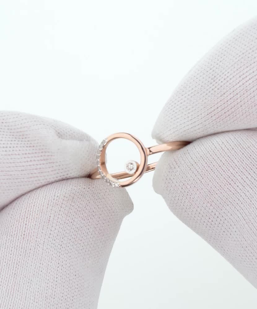 Auksinis žiedas su deimantais - Auksiniai Žiedai su brangakmeniais - Goldinga